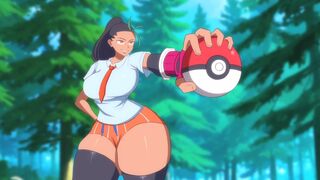 Pokemon waifu gets her gigantic ass wrecked in the forest
