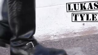 Bound Gods Lukas Tyler Jack Dyer Gay Military Leather Rope Bondage Boot Blowjob