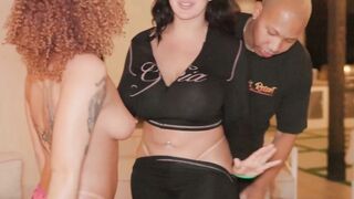 Latin Babe Kira Samples A Gang Of Cocks!