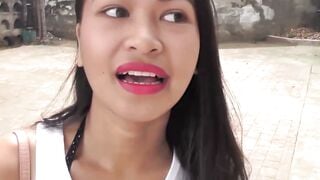Skinny eastern eighteen blows long dick stranger and enjoyed hard vagina fucking