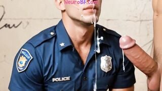 Could you handle Evan Pedrick taking Roy Armyman raw with a second cock in his mouth?