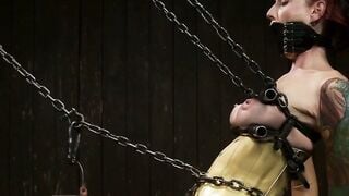 Yellow Latex Metal Chain Butt Hook