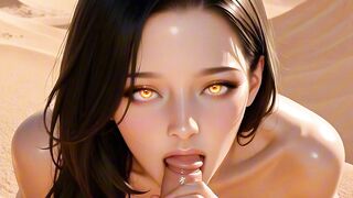 Sand queen rides cock deep tight pussy creamed pov blast