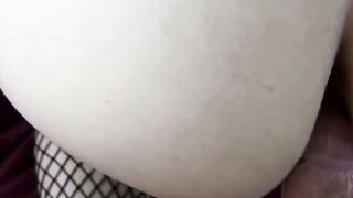 Fishnet Condom Removal Cummed 7