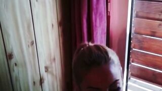 Ex-wife giving a sloppy fellatio and sex to her neighbors while husband away 152