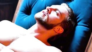 Andrew Jackson deepthroats Leo Varnier then takes Sam Dicky raw on velvet