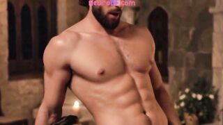 Andrew Jackson deepthroats Leo Varnier then takes Sam Dicky raw on velvet