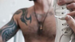 Freaky TS gets butt loaded with warm cummed