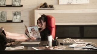 Megan Mistakes Boss Lady Sucks Huge Cock In Office