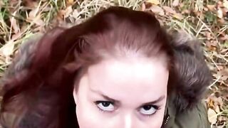Outdoors pickup and cum in the bimbos public 14
