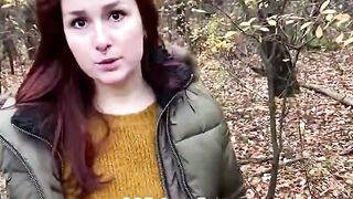 Outdoors pickup and cum in the bimbos public 14