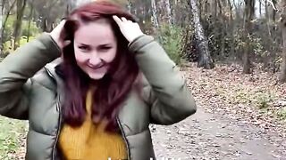 Outdoors pickup and cum in the bimbos public 14