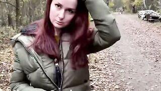 Outdoors pickup and cum in the bimbos public 14
