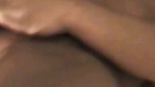 Girl pumps her pussy with a huge dildo