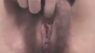 Hairy Asian Amateur Masturbates Solo