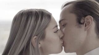 Cuckold watches his young big tit bimbos inside action 6