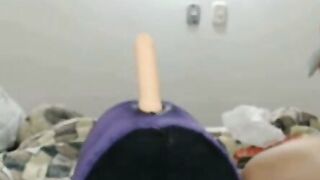 Big Ass Latina Masturbates With Dildo On Webcam