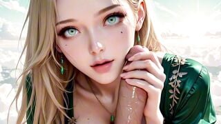 AI Blonde Angel Tits Fucked in Cloud Garden 3D Hentai