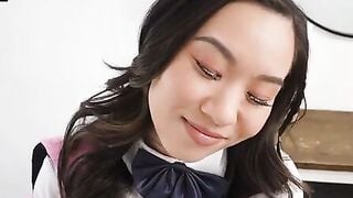 Kimmy Kimm Stepsis Sucks Cock & Rides Stepbro In School Uniform