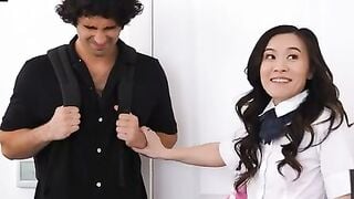 Kimmy Kimm Stepsis Sucks Cock & Rides Stepbro In School Uniform