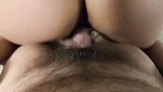 Dark-Haired Babe Sucks Cock Deep in Luxury Hotel Room