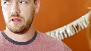 Slender small Beauty Vanna Bardot blows and bounces off her stepbrothers shaft