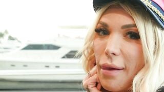 Trans goddess Aubrey Kate analed in the yacht