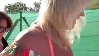 Mature BBW Group Sucks Cock & Licks Pussy Poolside