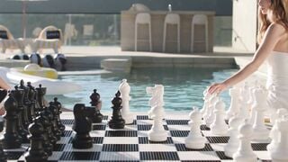 Molly Little & Xxlayna Marie Deepthroat Alberto Blanco in Hidden Poolside Threesome