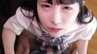 Nana Yokamiya Bound Japanese Schoolgirl Sucks Cock in BDSM Pet Training