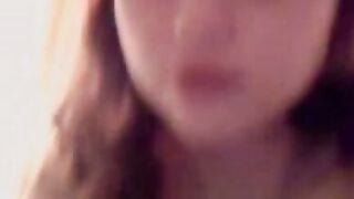 Pregnant Redhead Solo Webcam Tease & Masturbation