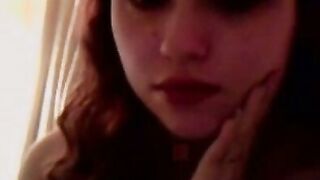 Pregnant Redhead Solo Webcam Tease & Masturbation