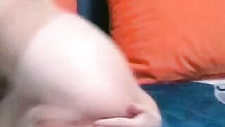 BBW Big Tits Solo Dildo Play on Webcam