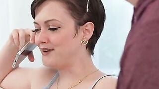 Jade Valentine Stepsister Deepthroats Stepbro in Pink Bikini