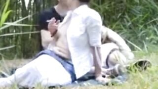 German Wife Jess Gets Outdoor Gangbang From Strangers In The Forest