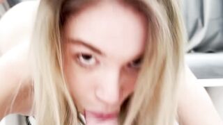 Sherri Ost Deepthroats Big Uncut Cock On Knees