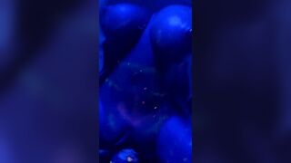Extreme CBT Insertion on Bondage Fuckdoll in Neon Glow Party