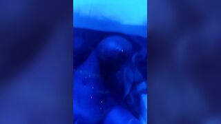 Extreme CBT Insertion on Bondage Fuckdoll in Neon Glow Party