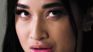 Tattooed Asian MILF Avery Black Finger Fucks & Rides Dildo To Solo Orgasm