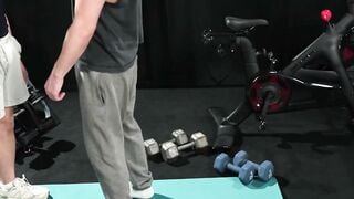 Lane Colten Deepthroats Jock Oliver Lamb's Thick Cock In The Gym