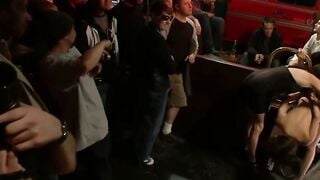Jynx Maze Public Bar Handcuffed Tattooed Ass Fisting & Spanking