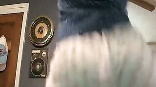 Big Ass Babe Twerks & Strips For Money On Webcam Close Up