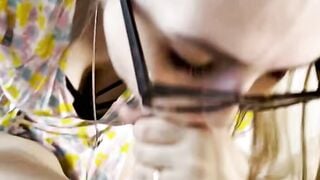 Blonde Step Mom Deepthroats Stepson While On Phone Call