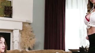 Busty Step Mom Annie King Lets Teen Khloe Kingsley Suck Her Hairy Pussy