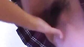 後ろ手拘束お姉さんに指マンとバイブ