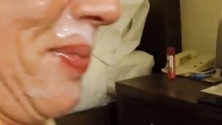 Amateur Homemade Handjob Leads to Facial for Blonde Girl