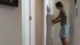 Megan Mistakes Caught in Lingerie Deepthroats Stepbrother's Huge Cock
