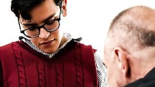 Bearded Priest Max Sargent Licks Young Alex Gonz's Tight Hole During Virginity Loss