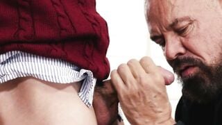 Bearded Priest Max Sargent Licks Young Alex Gonz's Tight Hole During Virginity Loss
