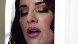 BBW Stepmom Deepthroats Stepson & Teen Lover in Hardcore Bedroom 3some